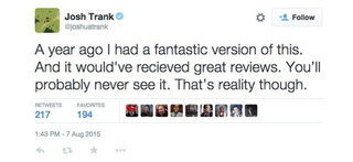 Illustration for article titled Josh Trank says “his” version of Fantastic Four would have received great reviews